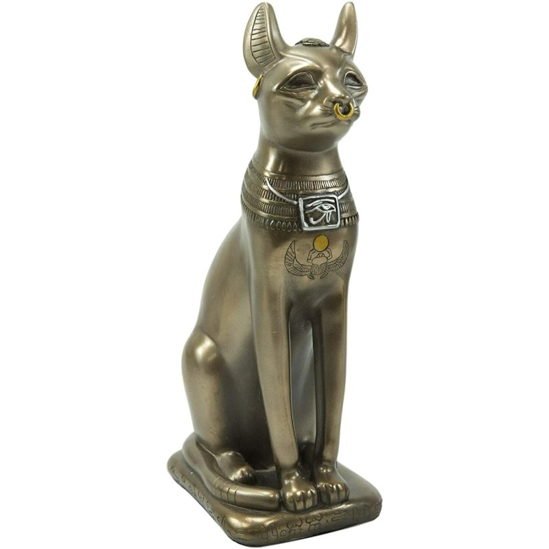 Ancient Egyptian Goddess Deity Bastet Large 11.5"H Figurine Ubasti Bast