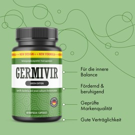 Germivir Green Edition Kapseln | Bewährte Zutatenkombination | Fördernd & beruhigend | 60 Kapseln Inhalt