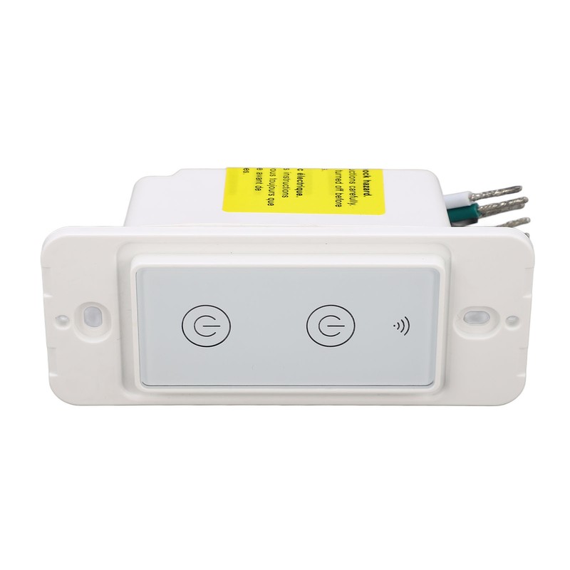 Smart Wall Switch 2 Gang Touch Glass Panel Support Voice