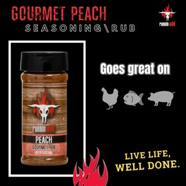 Gourmet BBQ Peach Rub Seasoning – Bursting with Sweet, Smoky & Bold Peach Flavor | Runnin' Wild Foods, 5.2 oz