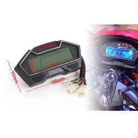 Riloer Universal Motorcycle Speedometer Odometer Tachometer 10000 RPM Speedometer Gauge 199 Mph for Carburetor Motor