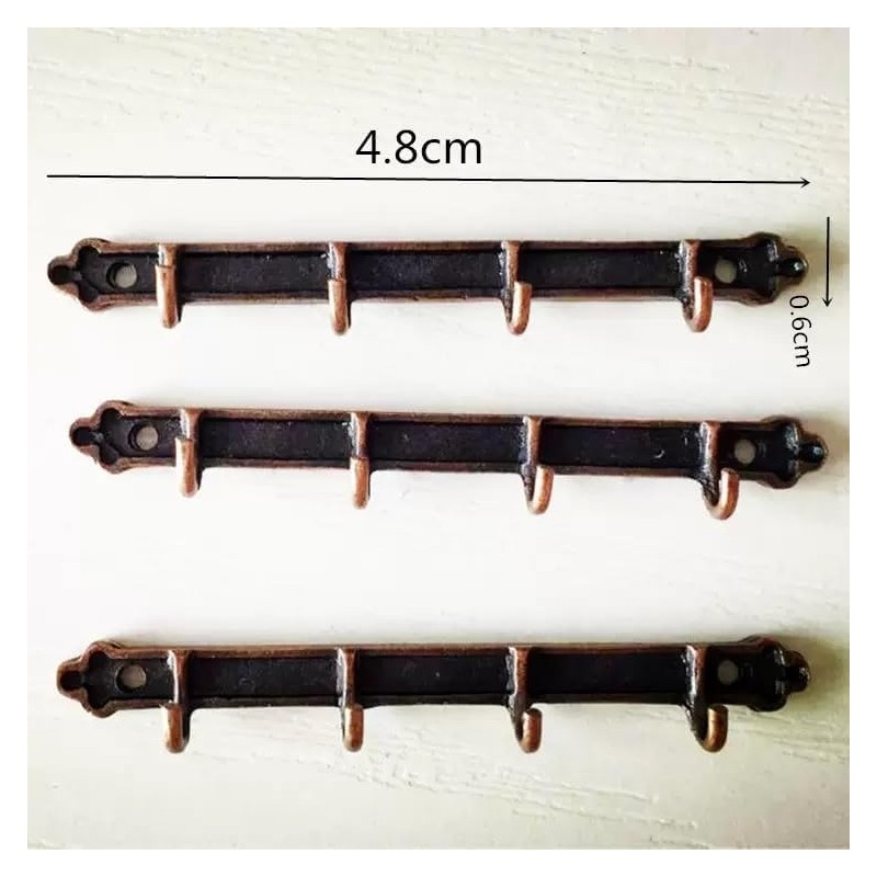 3Pcs/Set Brown 1/12 Miniature Coat Rack Dollhouse Accessories Dolls Decoration