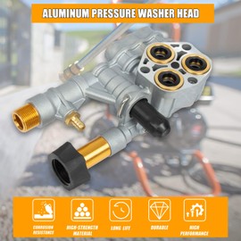 7108366 Pressure Washer Pump Manifold Replacement Compatible with 510020 and 520006 Axial Cam Cleaning Pressure Washer Pump Cleaning Manifold