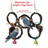 Elvaesther Birds Parrots Hand-Woven Hanging Ring Perch Stand Bird Swing