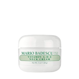 Mario Badescu Crema para el cuello con vitamina A-D-E para todo tipo de piel | Crema para el cuello que reafirma e hidrata | Formulada con aceite de salvado de arroz y vitamina A y E | 28 gr