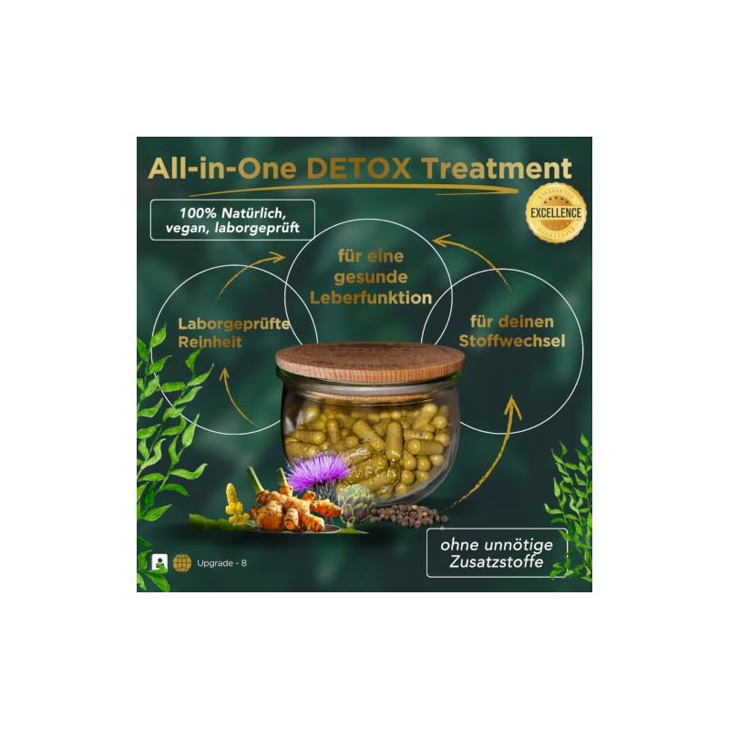 Liver Treatment for 3 Months 180 Capsules, 8-Way Complex Milk