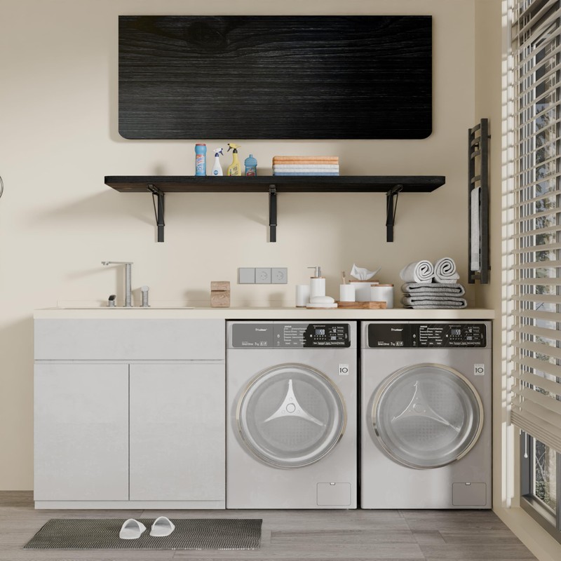 IAE Floating Wall Mounted Folding Table Desk with Pine Wood,55"