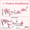 3PCS Cherry Blossom Iron on Patch Embroidered Floral Cherry Blossom