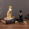 Egyptian Cat Candle Holder Decorative Resin Egyptian Cat Candlestick Exquisite