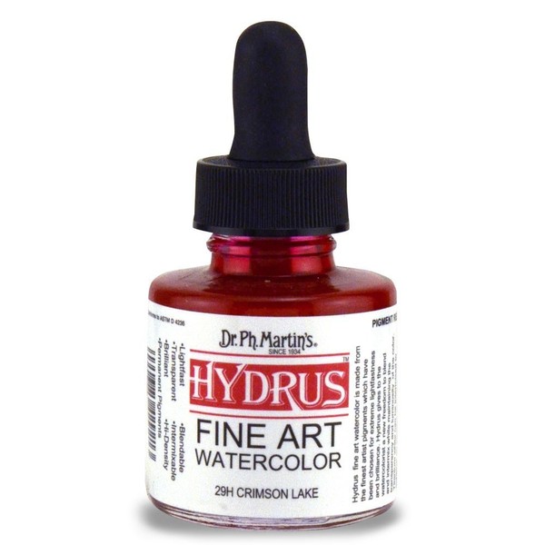 Dr. Ph. Martin's Hydrus Fine Art Watercolor, 1.0 oz, Crimson Lake (29H)