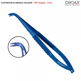 OROAX Castroviejo Needle Holder 17cm Surgical Dental Instruments Micro Serrated Tip CE