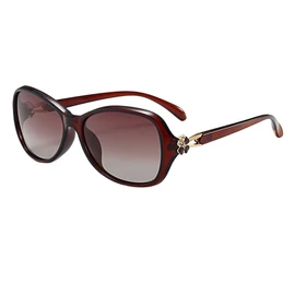 Feisedy B1193 Polarized Sunglasses, Women's, UV400 Protection, UV Protection, Driving, Sports, Fashion, Cycling, Fishing, Braun
