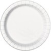 White Round Paper Dinner Plates - 9", 8 Count -