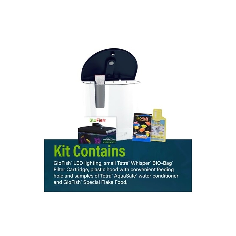 GloFish 3.5 Gallon Aquarium Kit with LED Lighting and Tetra