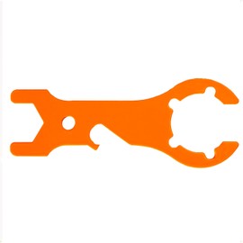 piber Orange Gas Bottle Wrench with Integrated Bottle Opener - Perfect for Barbecue Lovers, Ideal as Camping Accessories, Motorhome Accessories & for Camping Outdoor