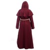 Golden Service Priest Robe Monk Medieval Hooded Monk Renaissance Robe