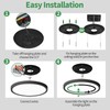 6PK 12 Inch Dimmable LED Flush Mount Ceiling Light,24W, 2520LM,