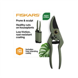 Fiskars Sculptor Plant Pruner with Precision Bypass Design, Ergonomic Handle, Low-Friction Blade Coating, Indoor Plant Care