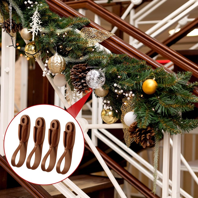24 Pcs Christmas Garland Hanger Mantle Garland Hooks, No Damage,