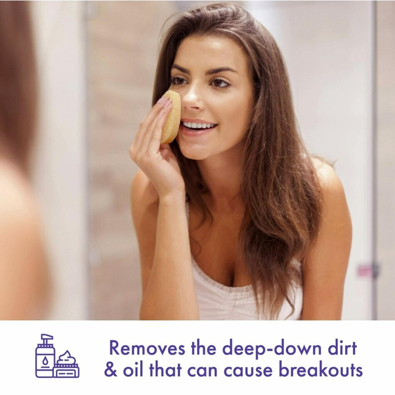 Buf-Puf Gentle Facial Sponge, Dermatologist Developed, Removes Deep Down Dirt