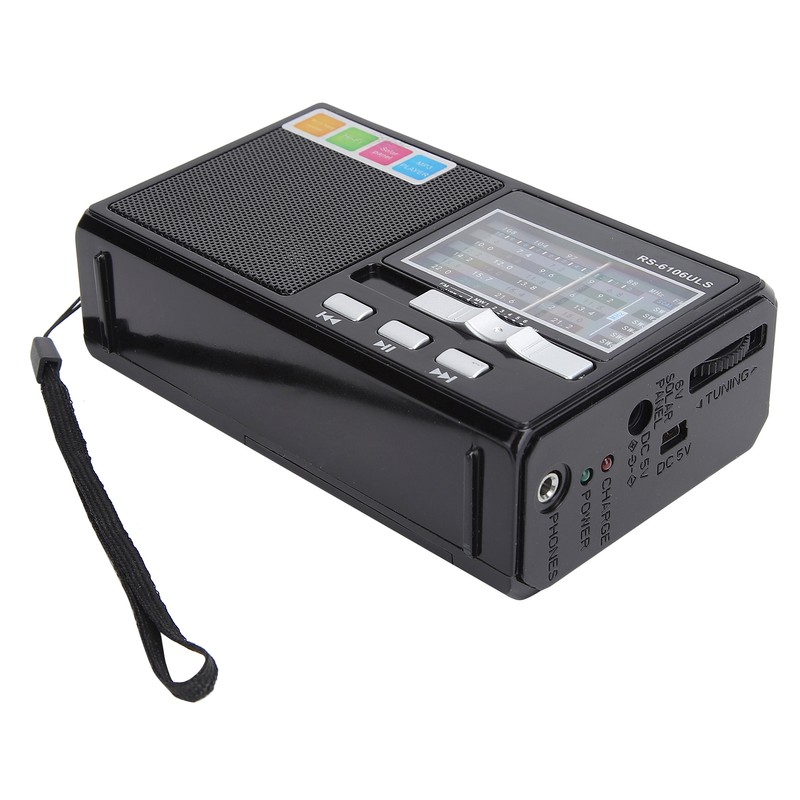 Solar Charging Radio Portable Radio with Emergency LED Flashlight Support