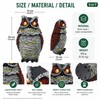Solar Owl Garden Statue for Outdoor Decor – Rotating Head