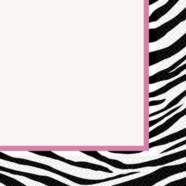 Zebra Print Party Napkins, 16ct