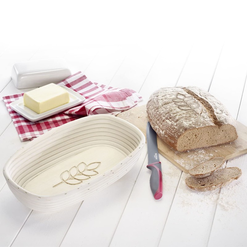 Westmark 3235227B Proofing Basket Set of 2 Oval and Cover
