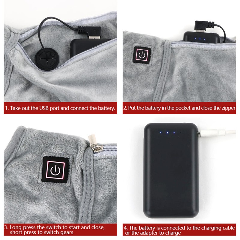 Electric Heated Hand Warmer Bag Outdoor Heated Hand Warmer Pouch
