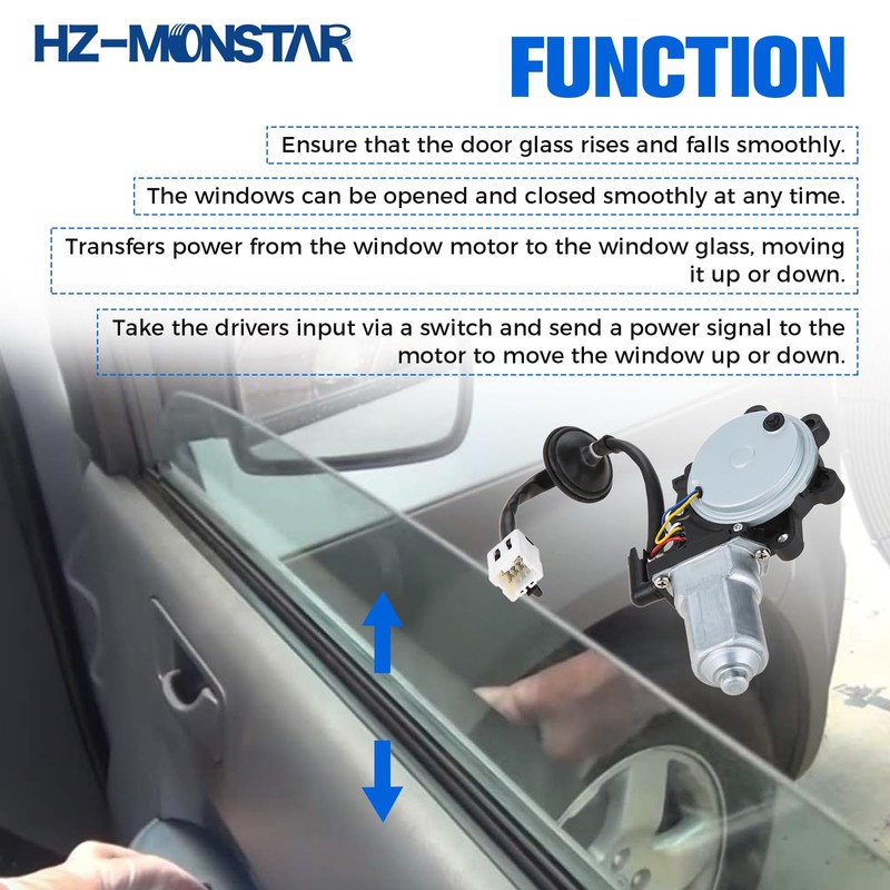 HZ-MONSTAR Power Window Lift Motor Front Left Driver Side Compatible