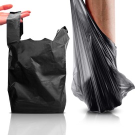 Large Dog Poo Bags Black - 200 Pack, 40% Thicker & 25% Larger Poop Bag with Easy Tie Handles, 100% Leak Proof, Odour Free Pet Waste Disposal, Discreet Opaque