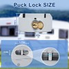 6271 Puck Lock, Hidden Shackle Padlock (2 Pack), Puck Locks,