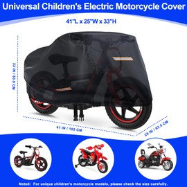 Car Toy Cover, Robust 420D Universae Children's Car Cover, Large Car Cover for Children, Electric Vehicles with Windproof Buckles and 4 Reflective Strips, Waterproof Outdoor & Dust Protection