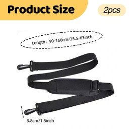 2 Pcs Bag Straps,Shoulder Strap,160*3.8CM Adjustable Universal Replacement shoulder bag strap,Replacement Padded Shoulder Bag Strap,for Laptop Shoulder Bag,Camera,Duffel,Sports,Travel,Messenger Bags