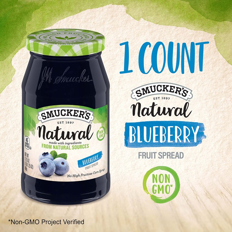 Smucker's Natural Blueberry Fruit Spread, 17.25 Ounce