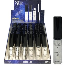 S.he Glossy Lips Glitter & Clear - Colour: Clear
