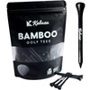 Kaluza Eco-Friendly Bamboo Golf Tees - 50 Pieces | 70mm