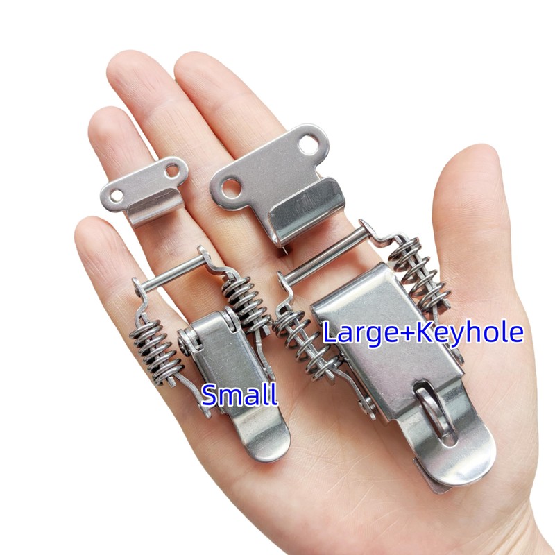 2pcs 304 Stainless Steel Double-Spring Telescopic Buckle, Toolbox Tension Spring