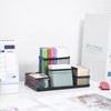 SAYEEC Mesh Desk Organizer, Black Pen Holder for Desk, 4