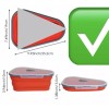 Pizza Storage Container Box Foldable Triangle Reusable Pack Container Multiuse