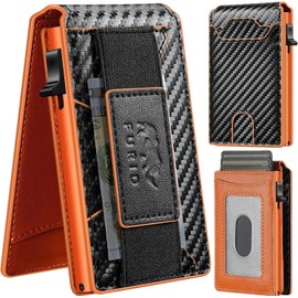 furid Minimalist Wallet for Mens Slim: Men's Pop up Wallet - Smart Card Holder for Men with Cash Strap Mens Wallet - RFID Wallet for Men with Card Wallet