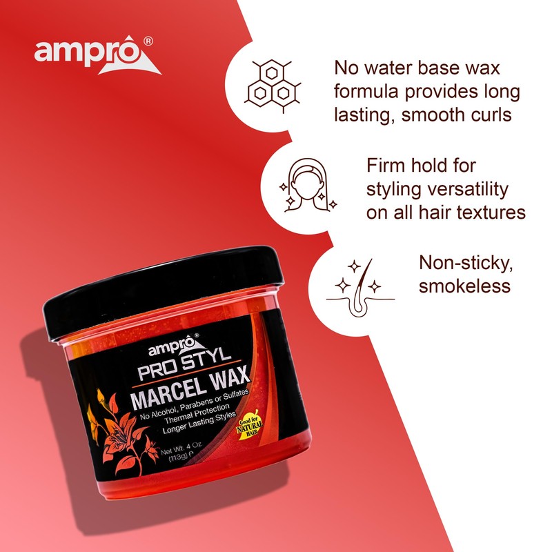 AmPro Marcel Wax - Gives All Hair Types Long Lasting