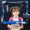 2024 Blue Graduation Party Inflatable Selfie Photo Frame & Photo