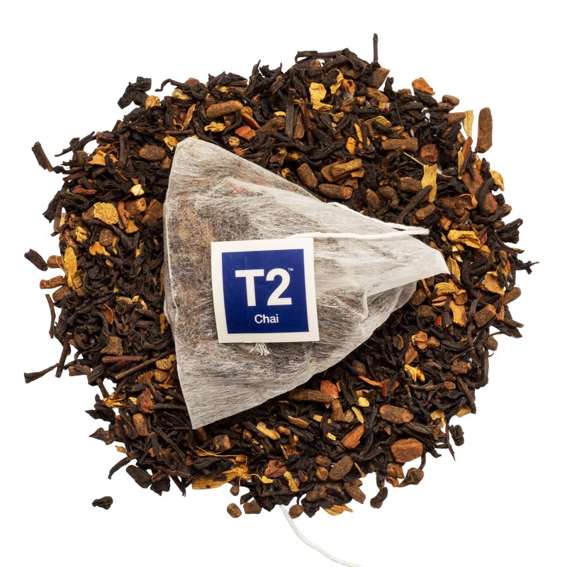 T2 Tea Chai Black Tea Bags in Box, 25-Count