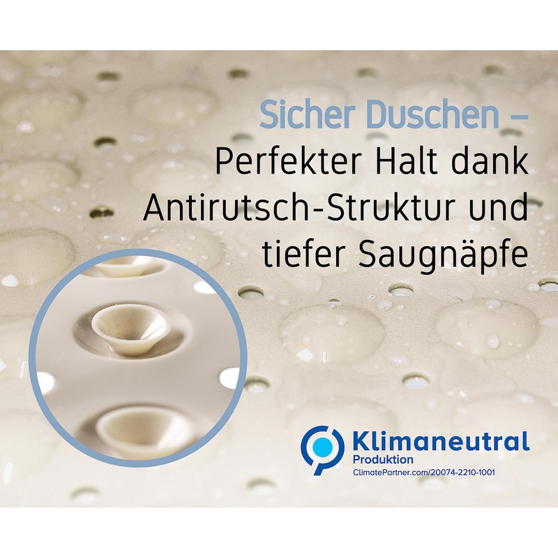 Toniamo Shower Mat 53 x 53 cm Sand | Non-Slip