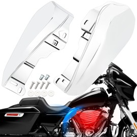 Mid-Frame Air Deflectors Heat Shields Deflector Compatible for Harley Davidson Touring Street Glide FLHX 2024-up, Road Glide FLTRX 2024-up, CVO Road Glide ST FLTRXSTSE 2024-up (Chrome)