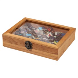 Shake Away Your AnxietyS Bookshelf, Wooden Tiny Library Miniature, AnxietyS Bookshelf with Books, Fidget Stress Relief Bookshelf, Miniature Book Display Case Cabinet for Book Lovers