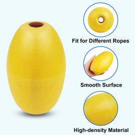 OROOTL Rope Floats Marine Buoy Float, 4pcs Crab Trap Floats Buoys Fishing Marker Buoy Plastic Water Buoy for Boats Pool Kayak Crabbing Dock Ski Anchor