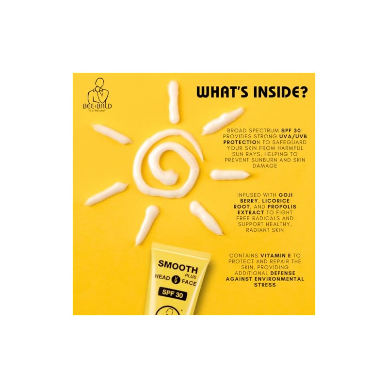 Bee Bald Smooth Plus Daily Moisturizer with SPF 30 Broad