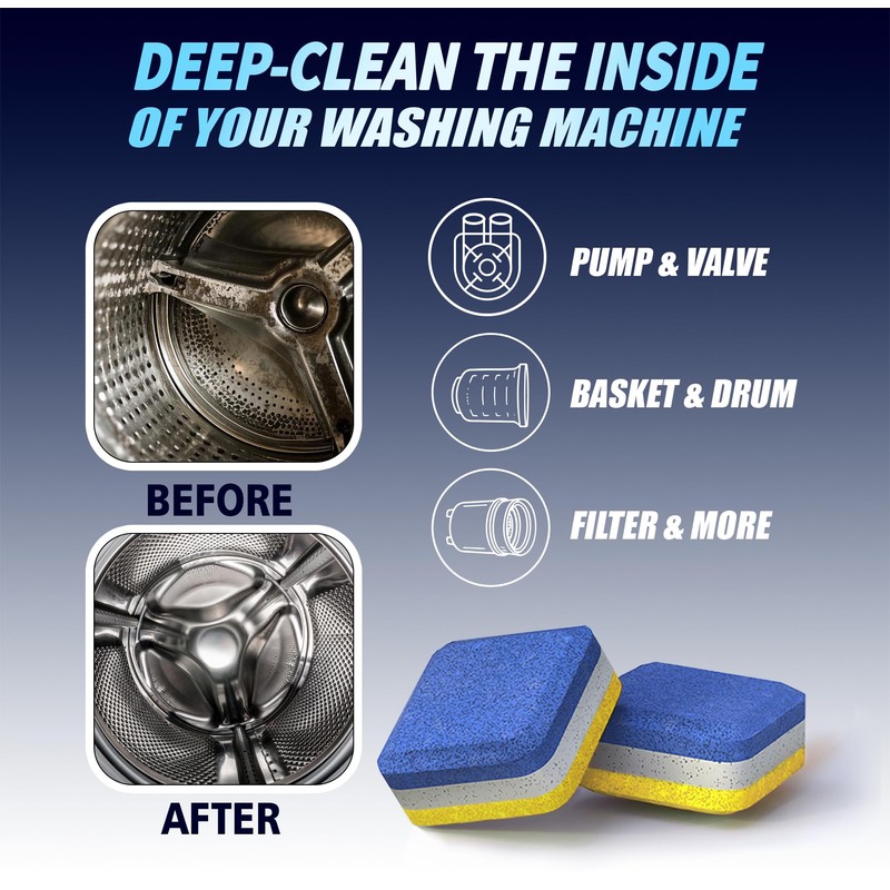 Washing Machine Cleaner Descaler 28 Pack - Designed for Front